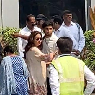 Tina Ambani gets clicked at the airport by paps as he departs for Jamnagar