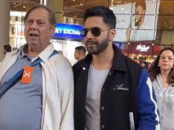 Varun Dhawan gets clicked with family as they return from Jamnagar