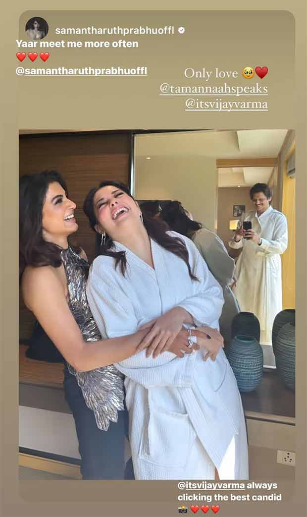 Vijay Varma captures joyful reunion of Tamannaah Bhatia and Samantha Ruth Prabhu, see photos