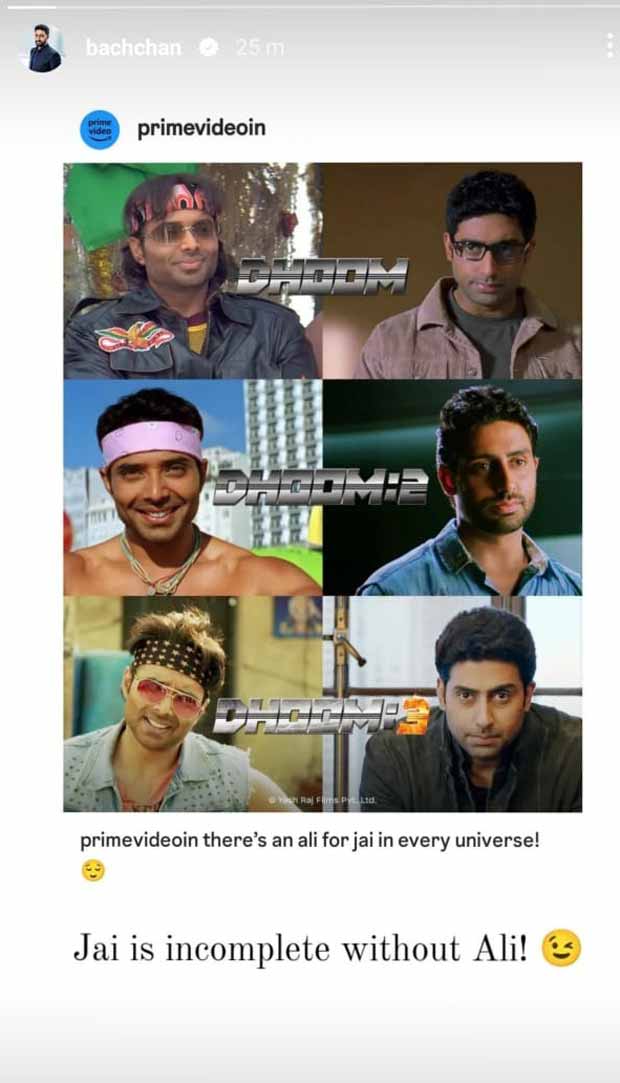 Amid Dhoom 4 speculations, Abhishek Bachchan rekindles bromance with Uday Chopra; says, "Jai is incomplete without Ali"