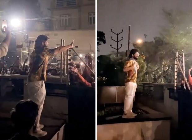 Allu Arjun greets huge crowd of fans outside his home in Hyderabad on his 42nd birthday, videos go viral Allu Arjun greets huge crowd of fans outside his home in Hyderabad on his 42nd birthday, videos go viral