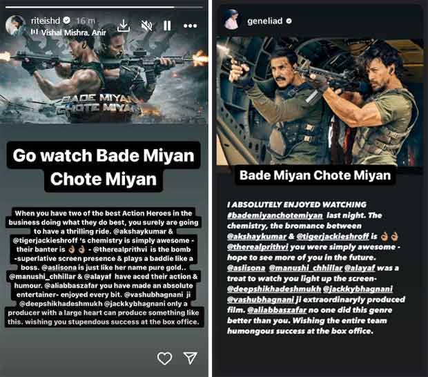 Celebrities review Bade Miyan Chote Miyan; shower their love on the Akshay Kumar, Tiger Shroff film