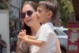 Dia Mirza gets clicked with son Avyaan as she steps out in the city