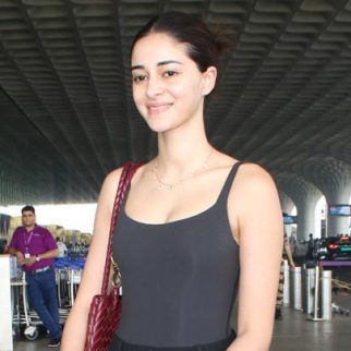 Ananya Panday opts for an all black airport look as she strikes a pose for paps
