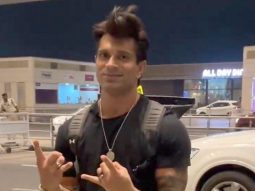 All black is the look for today! Karan Singh Grover at the airport