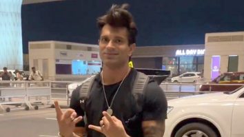 All black is the look for today! Karan Singh Grover at the airport