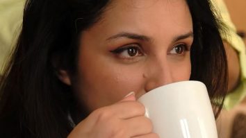 Parineeti Chopra getting her much needed coffee before ‘Amar Singh Chamkila’s promotions