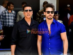 Photos: Akshay Kumar, Tiger Shroff and the team of Bade Miyan Chote Miyan snapped at Kalina airport heading to Dubai to promote their film