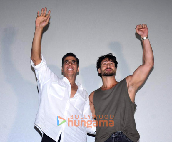 Photos: Akshay Kumar and Tiger Shroff snapped at Gaiety Galaxy theatre in Bandra