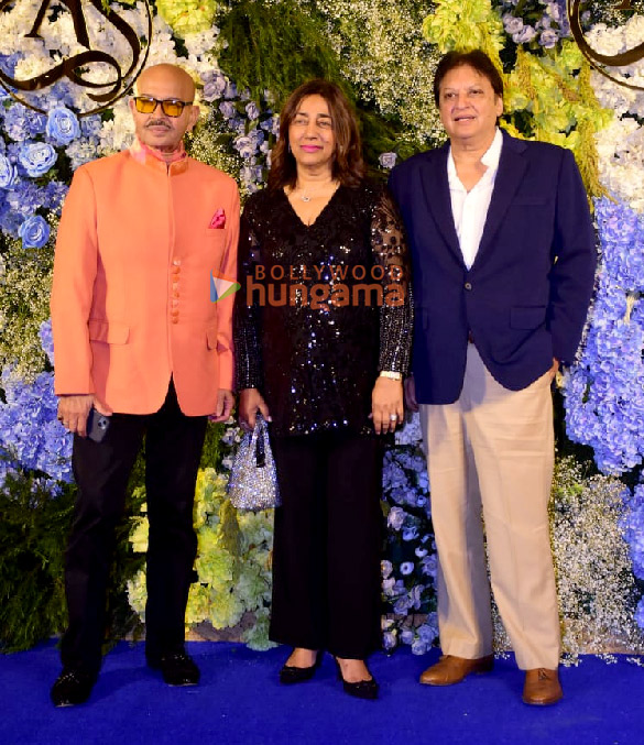 photos producer anand pandit and family snapped with daughter aishwarya and son in law sahil at their wedding reception 2