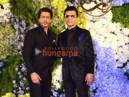 Photos: Celebs attend producer Anand Pandit’s daughter Aishwarya and son-in-law Sahil’s wedding reception