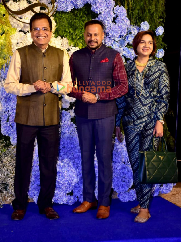 photos producer anand pandit and family snapped with daughter aishwarya and son in law sahil at their wedding reception 6