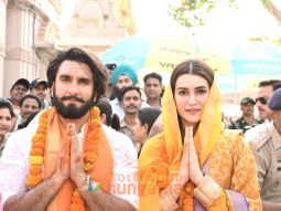 Photos: Ranveer Singh, Kriti Sanon and Manish Malhotra visit Kashi Vishwanath temple to seek blessings