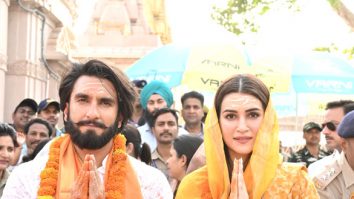 Photos: Ranveer Singh, Kriti Sanon and Manish Malhotra visit Kashi Vishwanath temple to seek blessings