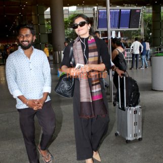 Photos: Rashmika Mandana and Jr NTR snapped at the airport