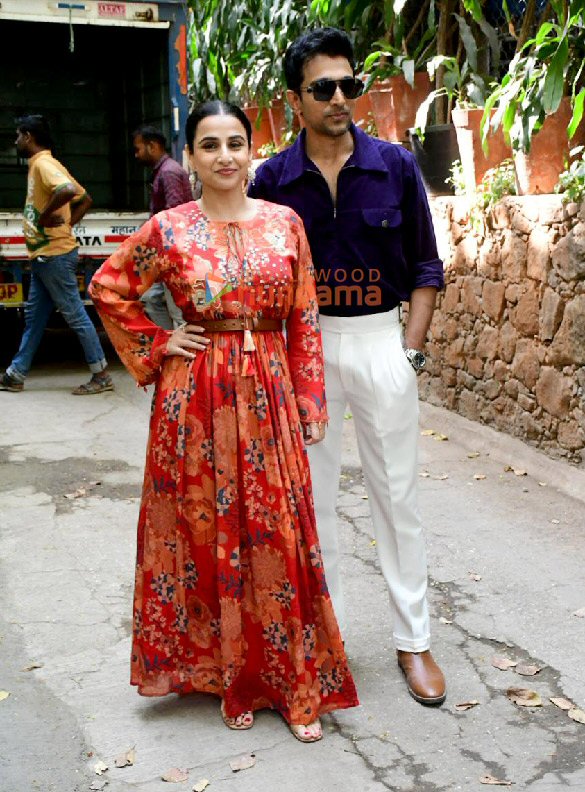 Photos: Vidya Balan and Pratik Gandhi spotted at Krome studio promoting Do Aur Do Pyaar in Bandra