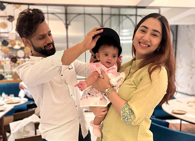 Rahul Vaidya shares special moments with daughter Navya and wife Disha Parmar as their little one turns seven months