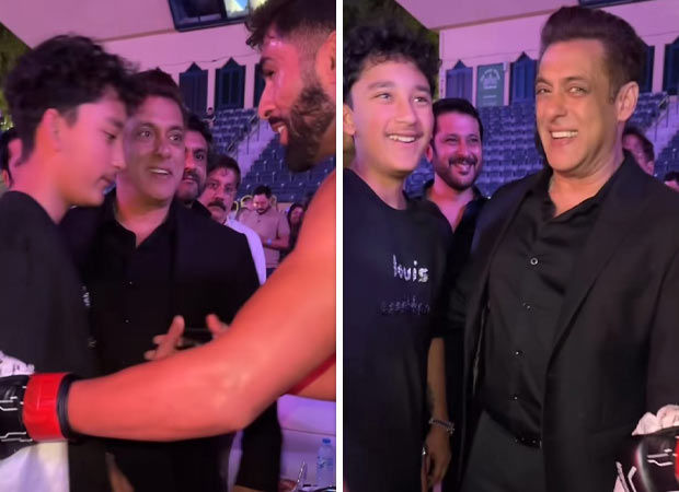 Salman Khan shares a laugh with Sanjay Dutt's son Shahraan at Karate Combat event in Dubai, watch 