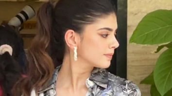 Sanjana Sanghi gets clicked a pretty co-ord set as she poses for paps