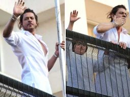 Shah Rukh Khan greets a sea of fans from Mannat with AbRam on Eid 2024, blows kisses & does signature pose: “Thank you for making my day special”