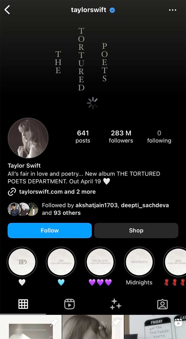 Taylor Swift’s The Tortured Poets Department Instagram and Threads unleash easter eggs