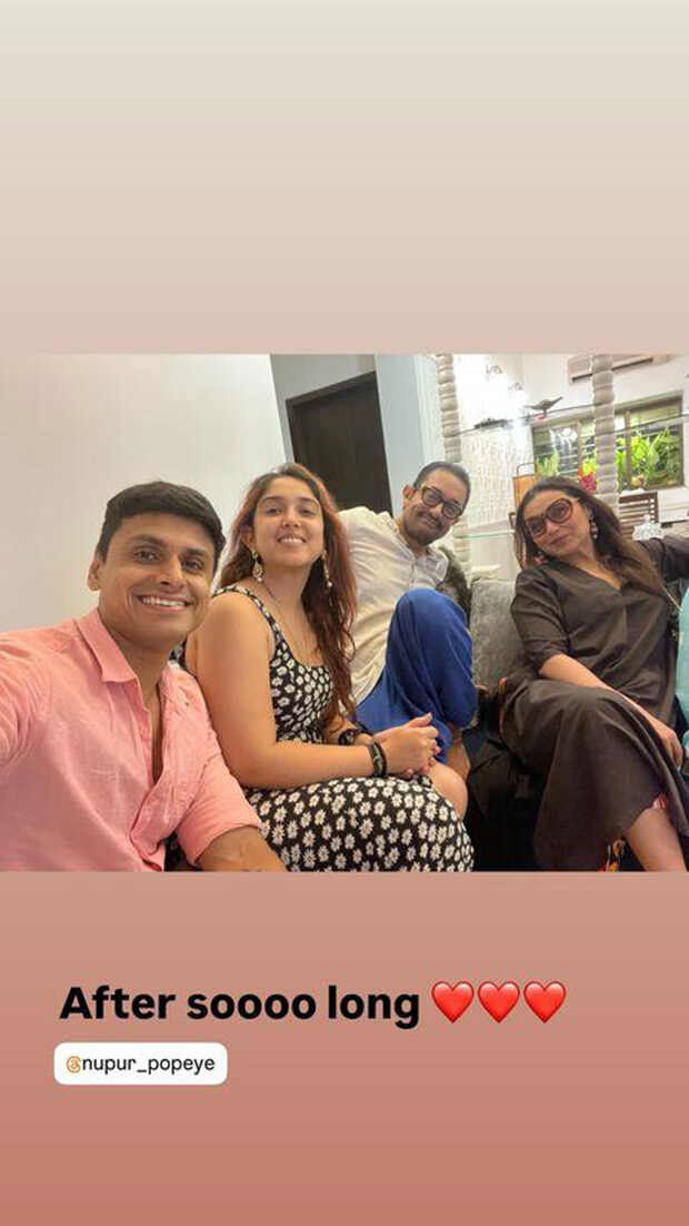 Aamir Khan catches up with Rani Mukerji; daughter Ira Khan shares photos with them and husband Nupur Shikhare