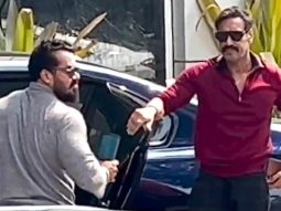 Ajay Devgn gets clicked in his casual red t-shirt at the airport