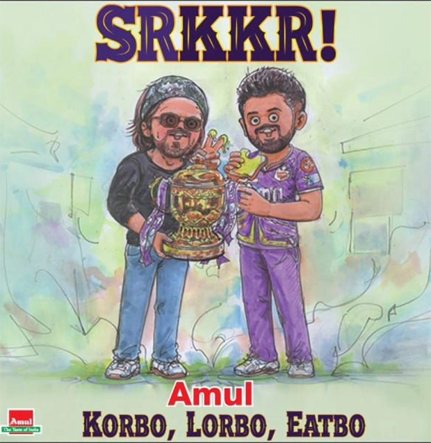 Amul celebrates KKR's IPL 2024 win with Shah Rukh Khan twist: "Korbo, Lorbo, Eatbo!"