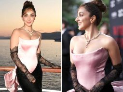 Cannes 2024: Kiara Advani exudes glam in off-shoulder silk pink and black gown paired with lace gloves and a bow at Cinema Gala dinner, see pics