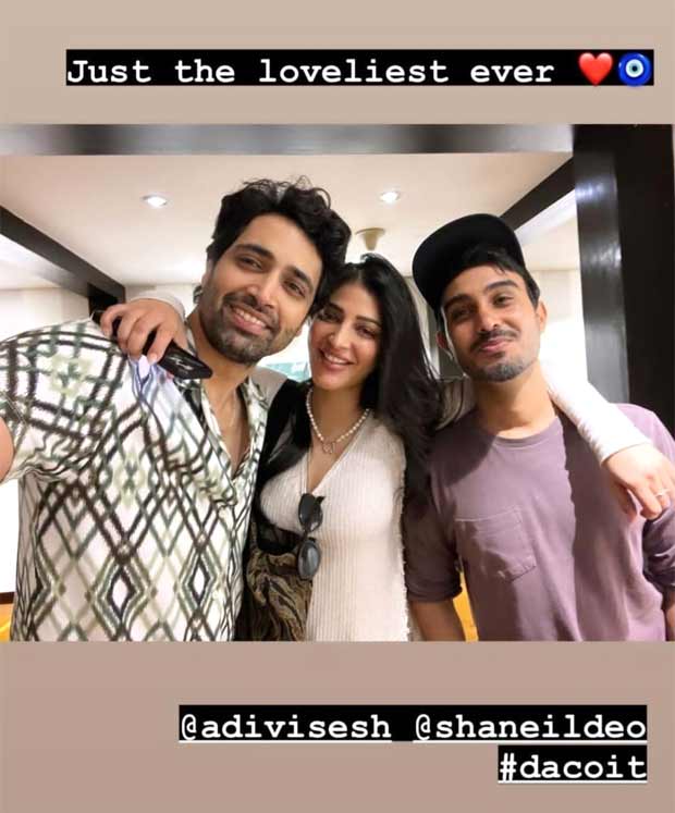 Dacoit actors Adivi Sesh and Shruti Haasan coming together in this pic sparks excitement among fans