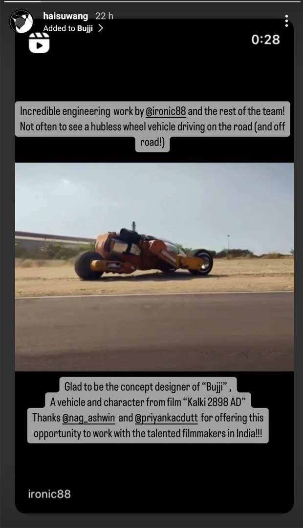 Haisu Wang designs the futuristic vehicle ‘Bujji’ as Prabhas' companion in Kalki 2898 AD Incredible engineering work