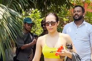 Malaika Arora gets clicked in her neon gym outfit post workout session