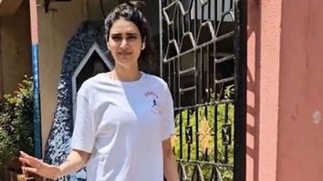 Karishma Tanna greets paps post workout session