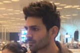 Kartik Aaryan poses for paps as he gets clicked at the airport