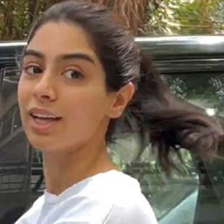 Khushi Kapoor greets paps post workout session