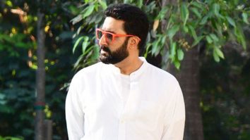 Paps capture a glimpse of Abhishek Bachchan dressed in white shirt and denims