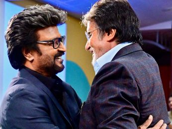 Rajinikanth hugs Amitabh Bachchan on the sets of Vettaiyan, watch