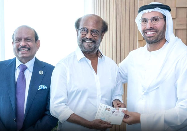 Rajinikanth receives UAE Golden Visa; thanks ‘good friend’ MA Yusuff Ali “I am deeply honoured” 