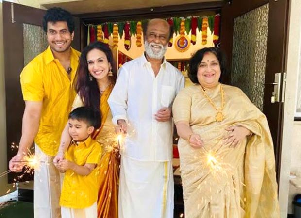 Rajinikanth turns perfect host for grandson Ved’s birthday