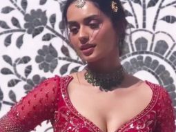 Stealing our hearts away wearing the colour of love! Manushi Chhillar