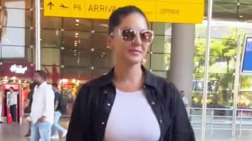 Sunny Leone gets clicked at the airport by paps in a comfy casual look