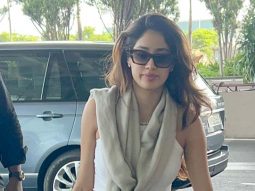 Janhvi Kapoor gets clicked in all white with dad Boney Kapoor at the airport