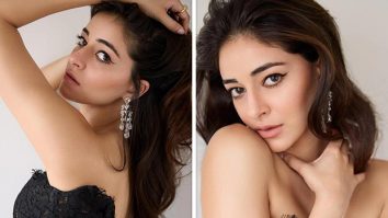 Ananya Panday looks feisty in black satin and lace corset dress