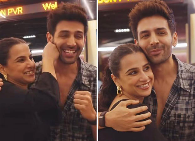 Bhool Bhulaiyaa 3 co-stars Kartik Aaryan and Vidya Balan share hugs and laughter at Chandu Champion screening, watch Bhool Bhulaiyaa 3 co-stars Kartik Aaryan and Vidya Balan share hugs and laughter at Chandu Champion screening, watch