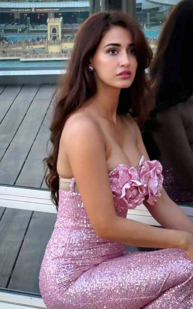 Disha Patani looks breath-taking in Pink Slit dress