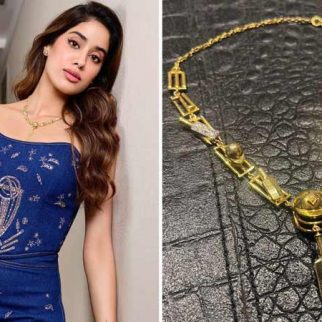 Janhvi Kapoor bowls over with World Cup trophy embroidered custom denim corset & flared pants paired with cricket-inspired statement necklace for Mr & Mrs Mahi promotions