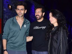 Kartik Aaryan & director Kabir Khan pose for paps