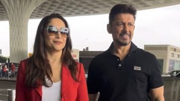 Madhuri Dixit gets clicked with husband at the airport