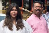 Paps wish Ektaa R Kapoor ‘Happy Birthday’ as she visits Siddhivinayak temple
