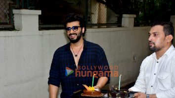 Photos: Arjun Kapoor snapped celebrating birthday with fans and media, cuts cake